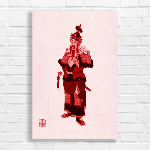 Mythical chinese warrior red - mythical,