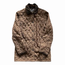 BARBOUR L766 Shetland Wool Quilted Jacket Women’s UK 12 Antique Oak Sample