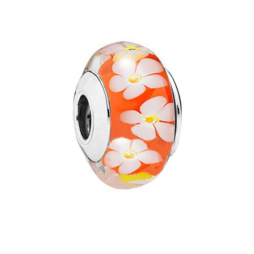 S925 silver charms glass bead - s925,