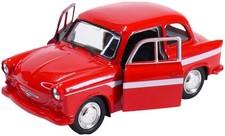 Trabant P50/P60 East Germany Car Model Toy Red Diecast 1:34-1:39 Scale Welly