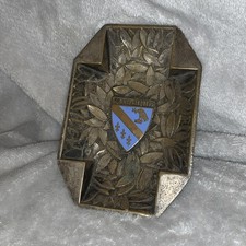 VINTAGE 1930s? GOLF DE FOURQUEUX FRENCH GOLF OPEN Dish w/Enamel Crest