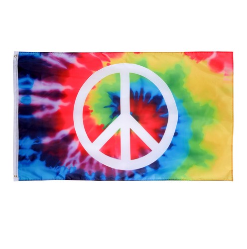 Tie dye peace flag - dye,
