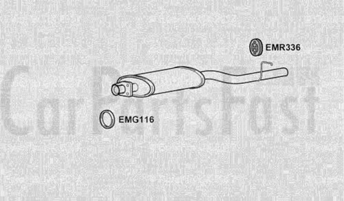 Exmz3108 exhaust middle box - exmz3108,