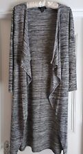 Atmosphere Primark Ladies Thin Knitted Longline Grey Cardigan Size 10 VGC