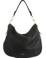 Kate Spade Black Leather Medium Shoulder Hobo Bag