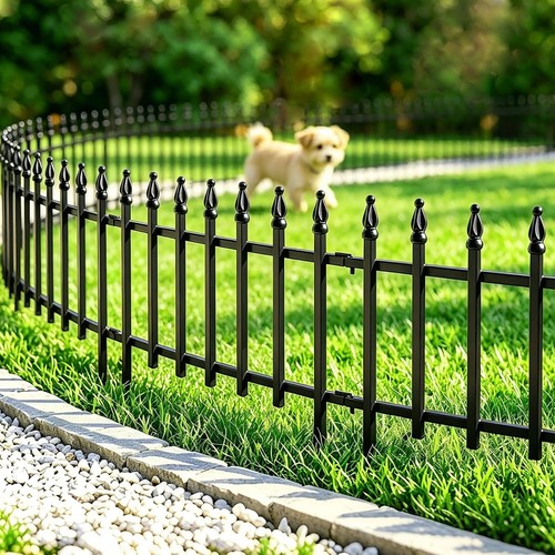 Metal decorative garden fence - metal,