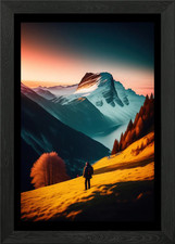 Stunning Mountain Framed Wall