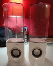 Goodmans Water Speakers White Complete Cables Used Good Working Condition