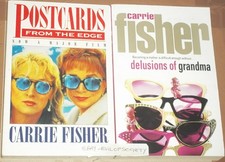 carrie fisher, postcards from the edge, delusions of grandma, 2 books, used