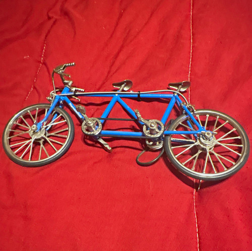 Blue tandem bicycle - blue, miniature