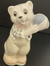 VTG Royal Dux Porcelain Kitsch Anthropomorphic Clothed Polar Bear Figurine