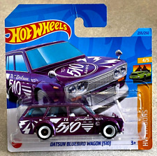 HOTWHEELS - "SALE" - DATSUN BLUEBIRD WAGON (510) - BLUE - CARDED (E)