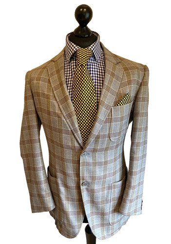 Mens bladen silk wool mix - silk,