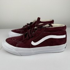 Vans Skate SK8-MID 83 LX Pig Suede Port Royale Red Burgundy Size 5 UK