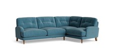 LOAF Sugar Bum Right Hand Corner Sofa In Teacup Teal Clever Velvet