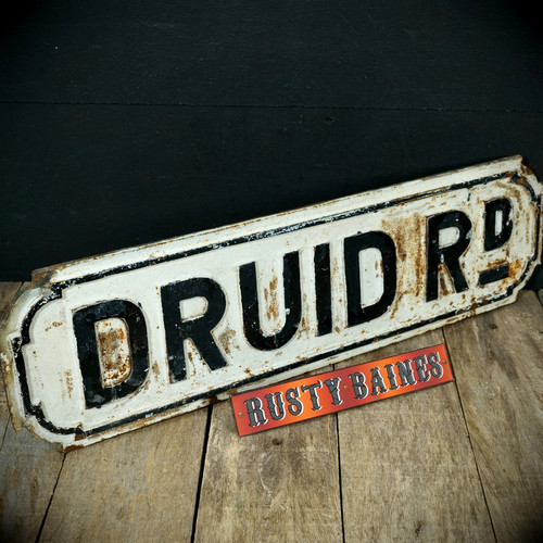 Vintage original street sign - original,