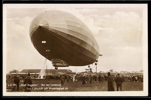 Postcard 127 graf zeppelin - lz,