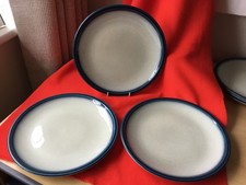 3 X WEDGWOOD ENGLAND ~ BLUE PACIFIC ~ DINNER PLATES 10 1/2" DIAMETER