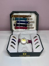 SWISS TIME LADIES QUARTZ WATCH INTERCHANGEABLE BEZELS AND STRAPS