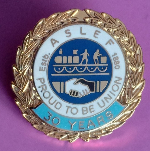Aslef union vintage enamel pin - union,