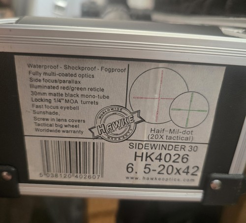 Hawke sidewinder 5 20x42 - sidewinder, 6.5-20x42