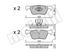 Brake pads 22-0962-0 METELLI