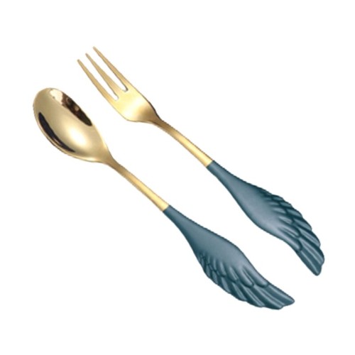 2pcs color spoon dessert - spoon,