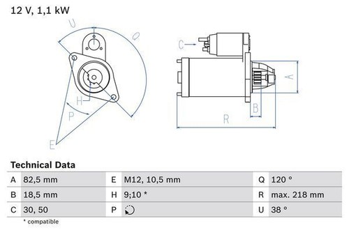 Bosch starter motor for - starter,