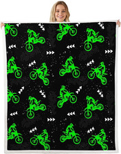 Boys Dirt Bike Fleece Throw