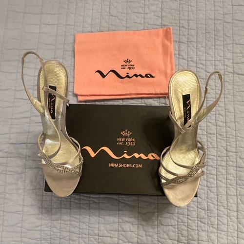 Nina silver strappy open toe - silver,