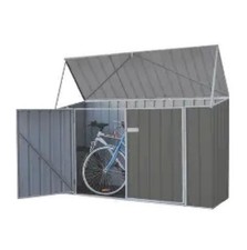 Metal Bike Shed 7'5 x 2'7 ABSCO New Grey Weatherproof
