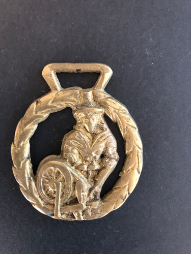 Vintage horse brass spinning