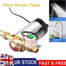 22L/min Hot Water Booster Mains Pressure Shower Pump Home Boost 100W Domestic UK