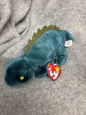 Ty Beanie Baby Iggy The Blue Iguana Excellent Condition With Tags