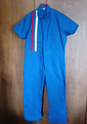 Blue coveralls jumpsuit - coveralls, short
