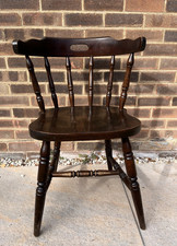 Antique Vintage Wooden Oak Captains Chair FREE UK DELIVERY