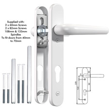 UPVC Door Handle 92PZ Sprung Pair - For PVC Composite Doors