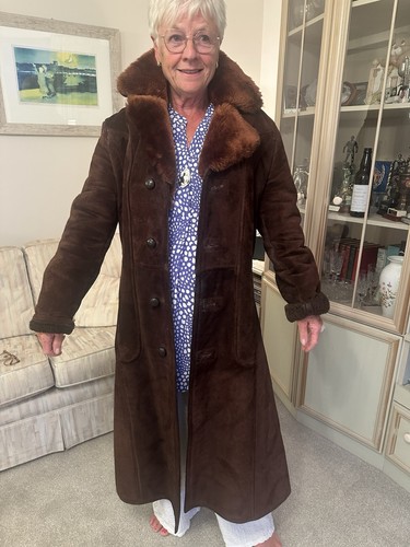 Men shearling coat - shearling,