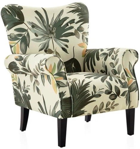 Green floral tufted fabric - tufted,