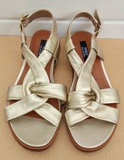 M & S SIZE 5 WIDE FIT GOLD