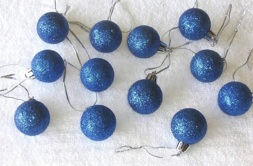 Blue mini ornaments christmas - ornaments,