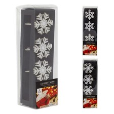 Set of 4 Silver White Festive