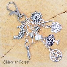 Wiccan Bag Charm - Handmade Pagan Gift, Wicca, Witch, Pentacle Goddess Greenman