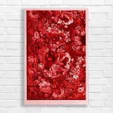 Vintage Floral Tapestry Red