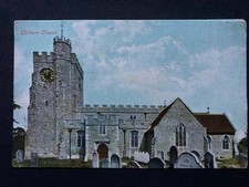 The Church Chilham Ashover Kent Vintage Postcard A28