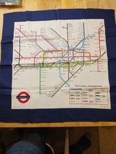 Railway Memorabilia - London Underground Handkerchief , large 