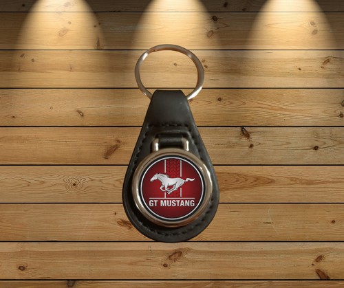 Ford mustang leather key - gt.,