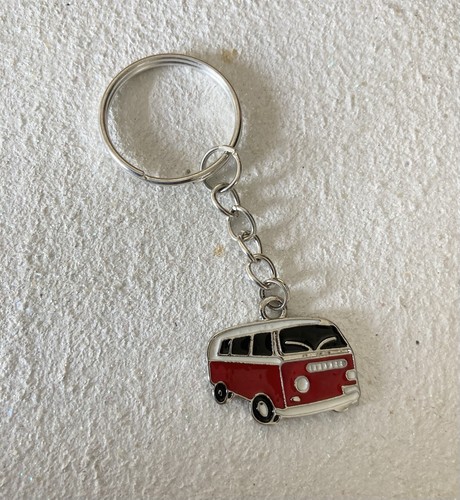 Red camper van keyring - camper,