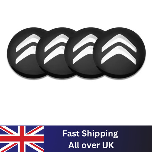 4pcs 56mm black citroen car - 56mm,