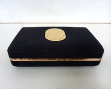 Monet Jewellery Display Storage Box Black & Gold Coloured 8.5cm x 10cm Depth 5cm
